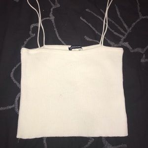 Pink and purple striped brandy tank